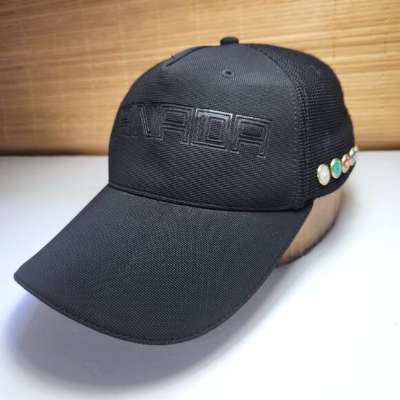 Canada Olympic Hat Cap with Pins HBC Black Hook & Loop Close Unisex Adult - Picture 1 of 10